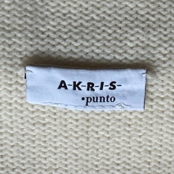 Akris Punto Cashmere Wool Blend Sweater Vest Long L High Neck - Picture 4 of 15